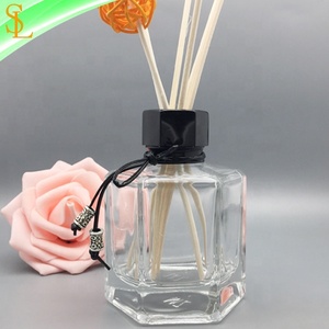 Hot Sale New Hexagon Shape Empty 4oz <strong>Reed</strong> <strong>Screen</strong> Printed Decorative Diffuser Perfume Glass Bottle with Cork 120ml - Product Image 2