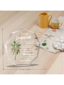 Acrylique <span class=keywords><strong>cadeau</strong></span> parrains et marraines pour femmes merci d'être mon parrain S de <span class=keywords><strong>filleul</strong></span> bureau bureau décor anniversaire souvenir - Product Image 3