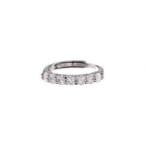Bague de fiançailles et de mariage en moissanite, argent sterling 925, anneaux en argent sterling S925, anneaux en moissanite brillants, anneaux superposés - Product Image 5