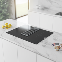 Hotte aspirante encastrable Ohigitecki avec cuisinière à induction 4 brûleurs Felix Zone et hotte de cuisson intégrée à aspiration descendante