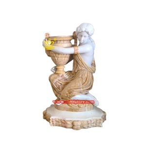 Pot de fleurs élégant et moderne en marbre avec statue de <span class=keywords><strong>dame</strong></span> – Durable et écologique pour le salon, le jardin et la cour - Product Image 4