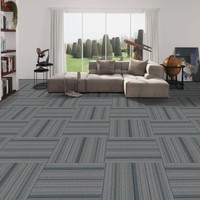 Vente en gros d'usine Plancher commercial ignifugé pour bureau Revêtement en PVC tufté Nylon Carreaux de moquette