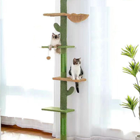 Fabricant de gros fournisseur de produits pour animaux de compagnie en bois grand cactus arbres à chat grattoir