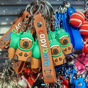 Vente en gros de porte-clés en PVC personnalisés avec un design de dessin animé 3D mignon, porte-clés en caoutchouc souple pour voiture, accessoires - Product Image 6