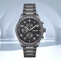 Jam Tangan Pria Merk Ternama Bosst Mewah Angka Arab Dial Biru Tali Baja Tahan Karat Tahan Air HB Quartz