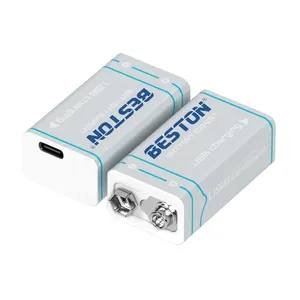 <span class=keywords><strong>BESTON</strong></span> 2023 Voltaje constante 9V Tipo-C 6F22 Batería recargable 3700mwh Batería de iones de litio para multímetro y juguete Portátil de juguete en el momento de la entrega - Product Image 4