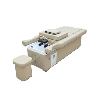 Kisen Salon Beige Noir Orange Blanc Lit de lavage de cheveux, Fauteuil de pédicure, Table de massage, Lit de soin capillaire, Appareil électrique réglable en promotion - Product Image 1