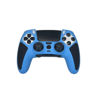 Étui de protection en silicone à adhérence améliorée pour manettes PS5 DualSense et Edge, bicolore