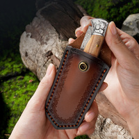 Étui en cuir gaufré de haute qualité Bochen, pochette pour couteau pliant faite à la main, sac à outils à ouverture supérieure avec bouton, clip ceinture, ODM OEM