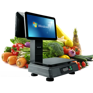 Système de point de vente Android à double écran 15 pouces, machine tout-en-un, balances, écran tactile résistif, Wi-Fi 6 pour supermarchés, restaurants - Product Image 1