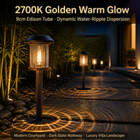 Lampe solaire LED d'extérieur pour allée de jardin, panneau 64x64mm, batterie 1.2V AA 1000mAh, métal bronze