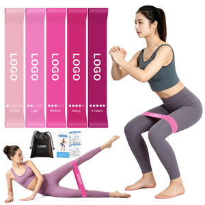 Custom Logo Resistance Loop <b>Bands</b> Set Multi Level Tension Elastic Fitness Exercise <b>Bands</b> for Home Gym <b>Workout</b> Strength Training - Product Image 1