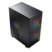 Boîtier PC Mini Tour Gaming RGB H6 MicroATX ITX Support GPU Long 3.5HDD Châssis DIY Panneau Latéral en Verre Trempé En Stock