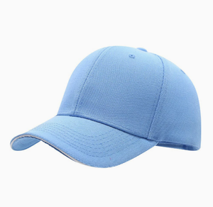 Casquette de baseball promotionnelle personnalisée bleu ciel pour loisirs en plein air avec logo imprimable pour hommes et femmes, casquette de baseball à visière sandwich - Product Image 1