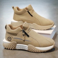 Baskets décontractées pour hommes, nouveau style, légères, couleur unie, grande taille, polyvalentes, vente en gros