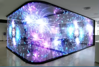 Película LED Flexible Ultrafina P10, 97% Transparente, Directo de Fábrica, Adhesiva para Exteriores, Pantalla para Ventanas de Vidrio, Gráficos Animados, SDK para