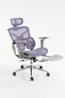 Chaise de bureau exécutive ergonomique et minimaliste, design pliable, accoudoirs 5D réglables, structure en fer, fonction d'inclinaison, base en aluminium