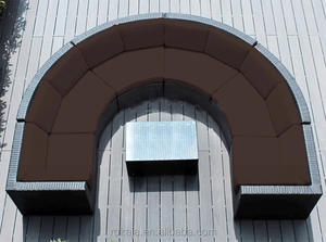 Luxcy आउटडोर रतन आर्क Semicircular सोफे विला उद्यान रतन सोफा संयोजन रेतीले समुद्र तट आँगन रतन सोफा - Product Image 4