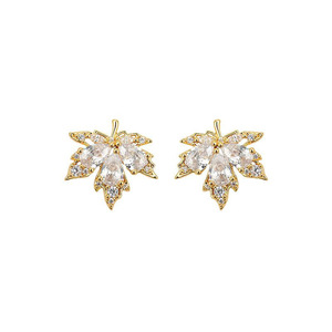 Orecchini a Perno a Forma di Foglia d'Acero per Donne, Gioielli Vintage Chic di Lusso Minimalista, Regalo Quotidiano - Product Image 5