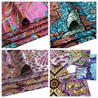 Bahan Pakaian Nasional Tradisional 100% Katun Murni Batik Cetak Dua Sisi Kain Berlapis Perunggu Kain Cetak Lilin Ankara