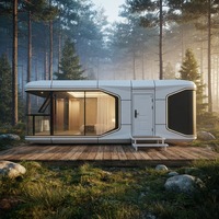 Maison Capsule Spatiale Extensible, Cabine Modulaire Préfabriquée, Mini-Maison de Luxe pour Hôtel de Vacances et Complexe Hôtelier 20ft 40ft