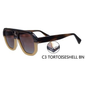 Lunettes de soleil polarisées de haute qualité pour hommes et femmes, grande monture, protection UV400, en acétate, style pilote, vente en gros - Product Image 4