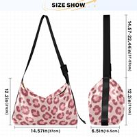 Sac à bandoulière rose imprimé léopard, sac à main léger avec fermeture éclair et sangle réglable pour femme, idéal pour un usage quotidien