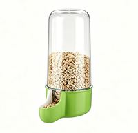 Fontaine à eau et bouteille d'eau en plastique pour oiseaux, perroquets et perruches - Design moderne, gamelle et mangeoire pratiques pour animaux de compagnie