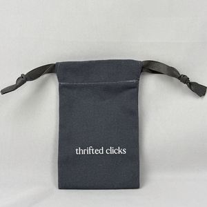 Customized Size & Color Recyclable Screen Printed Organic Cotton <b>Drawstring</b> Bag/<b>Pouch</b> for Gift Sticker Craft Packaging - Product Image 1