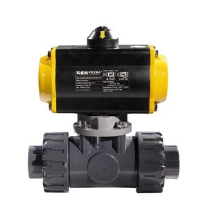 วาล์วบอลนิวเมติก COVNA 40 มม. แบบ 3 ทาง วาล์วควบคุมลมแบบ Double Union ทำจาก PVC - Product Image 4