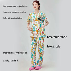 Bata de aislamiento quirúrgico de algodón lavable con parte superior e inferior separadas, <span class=keywords><strong>uniformes</strong></span> de hospital, conjuntos de <span class=keywords><strong>uniformes</strong></span> para mujeres - Product Image 1