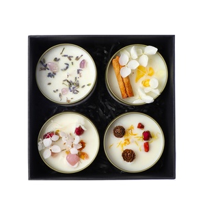 Set regalo di candele profumate forti di latta di fiori secchi di cristallo di fragranza di aromaterapia di lusso decorativo di nozze all'ingrosso personalizzato - Product Image 5