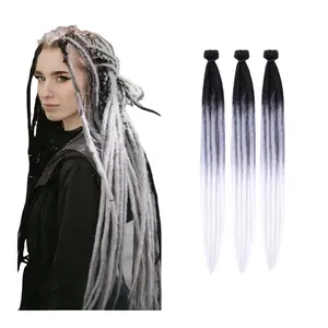 Best Verkopende Jumbo Ombre Kleur Synthetische Angst Locs Curly Faux Locs Lused Dreadlocks Twist Hair