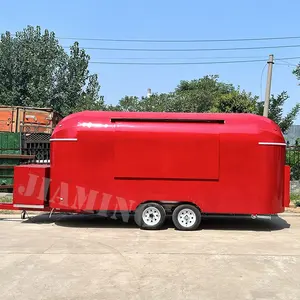 American standard double axles outdoor concession traction camper caravan/ mobile bakery equipment salad refrigerator trailer