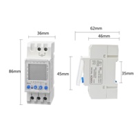 Interruptor de Tiempo Eléctrico de 24V CC THC-810, Relé Temporizador de 16 Amperios, Programación Automática de 24 Horas y 7 Días en Seis Idiomas