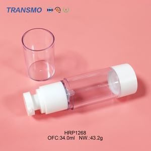 Flacon pompe sans air en plastique écologique personnalisé de 30 ml, logo de taille coloré pour le sérum de soin de la peau, lotion cosmétique, soin de la peau - Product Image 6