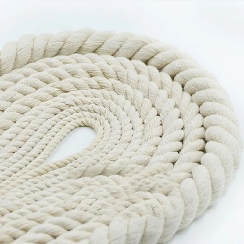 Corda trançada decorativa para artesanato, corda de algodão de 5mm, para artesanato, faça você mesmo
