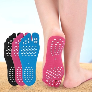 Almohadillas para pies de playa para zapatos invisibles descalzos, pegatinas para pies en las suelas <span class=keywords><strong>con</strong></span> zapatos invisibles antideslizantes, suelas - Product Image 1