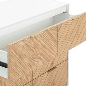 <span class=keywords><strong>Commode</strong></span> à <span class=keywords><strong>6</strong></span> <span class=keywords><strong>tiroirs</strong></span> en placage de bois blanc moderne avec pieds en métal, <span class=keywords><strong>commode</strong></span> de rangement pour chambre à coucher - Product Image 3