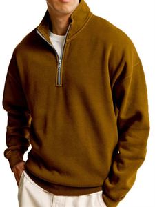 <strong>NY</strong> 2026 New Men's Versatile Sweatshirt Fashion Casual Half Zipper Stand Collar Long Sleeve <strong>Hoodie</strong> - Product Image 5