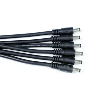 Güç kablosu ile 5.5*2.1mm DC güç kablosu dişi soket Jack fiş konnektörü tel 12V DC erkek fenale konektörü