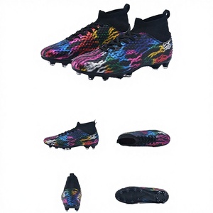 Scarpe da Calcio FG/TF High-Top per Bambini e Adulti, Utilizzabili in Primavera/Autunno/Inverno/Estate, Tacchetti Multipli per Esterni, per Studenti, US - Product Image 3