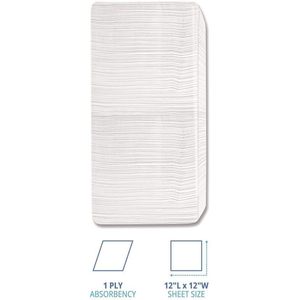 Servilletas de Papel Blancas Impresas de 12x12 Pulgadas, Paquete de 500 Unidades - Product Image 1