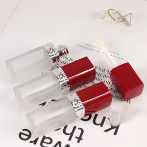 CY023ในสต็อก Liquid ลิปสติกคอนเทนเนอร์5Ml สีแดงที่ว่างเปล่าลิปกลอส