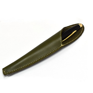 Customized top-grain cowhide pen sleeves, creative gift pen protective cases, business-style minimalist pen storage bags. - Product Image 2