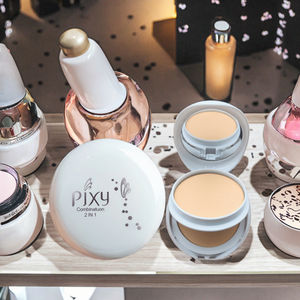 Vente en gros en stock PIXY poudre compacte mate double couche contrôle de l'huile maquillage de beauté imperméable longue durée avec logo privé - Product Image 2