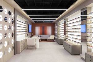 Diseño Interior de Lujo para Ópticas, Muebles Modulares de Madera, Vidrio y Metal para Exhibición de Gafas, Accesorios para Venta Minorista de Lentes - Product Image 3