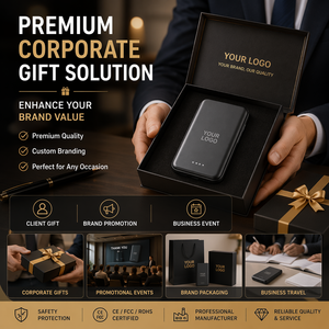 พาวเวอร์แบงค์แบบพกพาขนาดเล็ก 5000mAh รองรับโลโก้ เหมาะสำหรับการเดินทาง ชาร์จเร็วแบบไร้สาย 15W Type C พร้อมแม่เหล็ก - Product Image 4