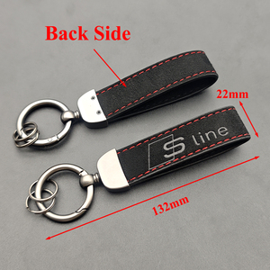 <span class=keywords><strong>Porte</strong></span>-clés de voiture en cuir suédé pour femmes et hommes, pour modèles <span class=keywords><strong>Audi</strong></span> A1/A2/A3/A4/A5/A6/A7/Q3/Q4/Q5/Q7/<span class=keywords><strong>RS</strong></span>/TT/S-Line - Product Image 2