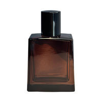 Nuevo Envase de Perfume Vacío para Auto, Botella de Perfume de Lujo Recargable con Logotipo Personalizado, Botella de Vidrio Ámbar con Atomizador de 30ml 50ml